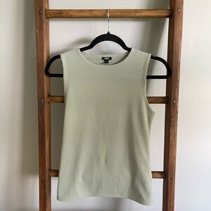 Express Sage Green Fitted Body Contour Sleeveless Tank Top